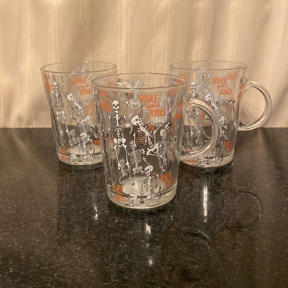 Set of 3 Skeleton Mugs
